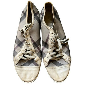 Burberry Plaid Sneakers, size 40